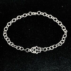 Men’s Hamsa Hand/Star of David chain bracelet